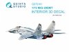 Quinta Studio QD72161 MiG-29SMT 3D-Printed & coloured Interior on decal paper (GWH) 1/72